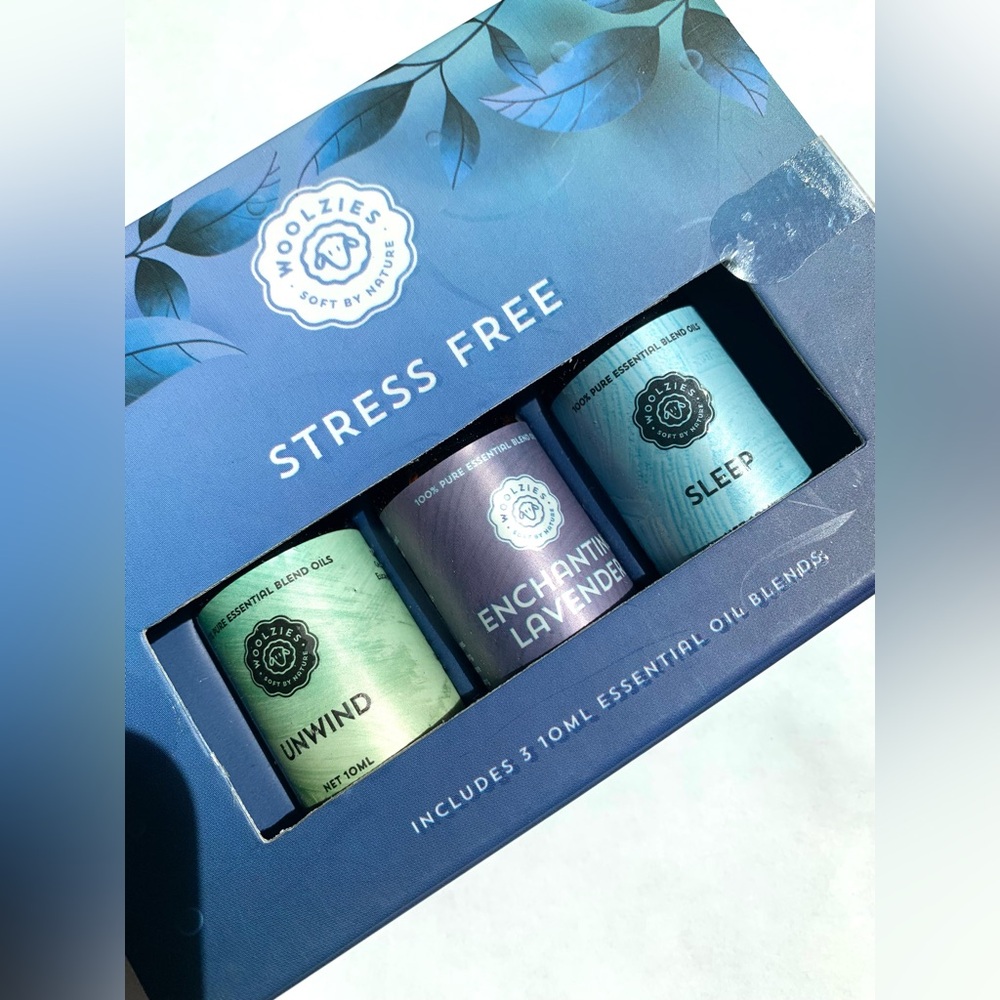 Woolzies STRESS FREE 100% Pure Essential Oil Set UNWIND LAVENDER SLEEP